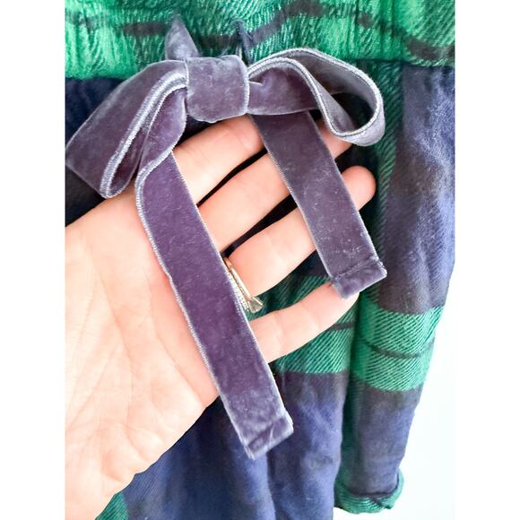 Aerie | NWT Flannel Plaid Romper in Green Blue | Sz XS - Picture 4 of 11